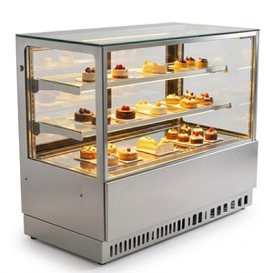Comptoir de présentation réfrigéré pour pâtisserie, vitrine réfrigérée, réfrigérateur sous comptoir pour boulangerie-café - Product Image 1