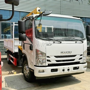 Grue <span class=keywords><strong>à</strong></span> flèche articulée Isuzu de 3 tonnes, grue hydraulique montée sur <span class=keywords><strong>camion</strong></span> plateau Isuzu, <span class=keywords><strong>à</strong></span> <span class=keywords><strong>vendre</strong></span> - Product Image 2