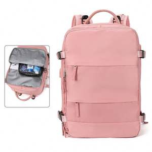 USB Design Custom High Quality Big Capacity Business 15.6 Inch <b>Black</b> Nylon Computer <b>Backpack</b> - Product Image 2