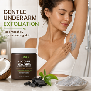 Gommage Naturel Premium Élimine le Teint Terne Lisse la Peau Élimine les Odeurs Soin au Charbon de Coco Sans Sensibilité Gommage Aisselles au Coco - Product Image 1