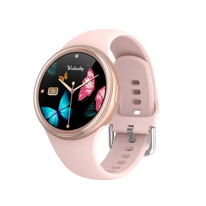 새로운 통합 디자인 Q57 Smartwatch 컴팩트 1.09 인치 라운드 시계 3D 곡선 Capactive 전체 터치 스크린 여성