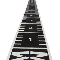 Tapis de sol en gazon artificiel noir sur mesure pour piste de sprint et fitness, durable, 25 mm, pour salle de sport, avec logo personnalisé, pour poussée de traîneau