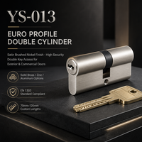 Cylindre de serrure de porte de sécurité avec 3 clés, cylindre de serrure de porte Euro
