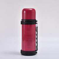 Thermos de voyage en acier inoxydable à double paroi de 1,2 L pour thé, café / Thermos / Bouteille d'eau isolée de grande capacité avec poignée