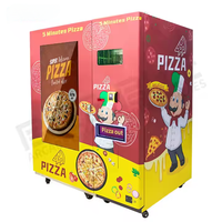Distributeur automatique intelligent de pizzas fraîchement préparées de 12 pouces d'aliments chauds distributeur de pizzas en libre-service 24 heures sur 24 distributeur automatique de pizzas