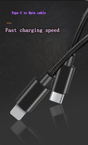 Mới đến PD 20W sạc nhanh <span class=keywords><strong>USB</strong></span> Loại C đến <span class=keywords><strong>8</strong></span> <span class=keywords><strong>Pin</strong></span> 3A sạc <span class=keywords><strong>iPhone</strong></span> 16 Micro-<span class=keywords><strong>USB</strong></span> bện che chắn với truyền dữ liệu - Product Image 4