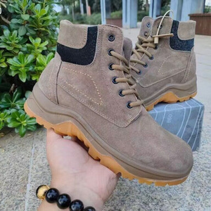 Men's Outdoor <b>Brown</b> Snow Boots Waterproof Anti Slip Warm <b>Wool</b> Lined Low Heel Winter Boots - Product Image 1