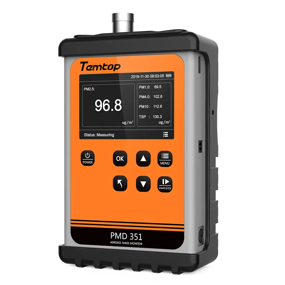 Temtop PMD 351 profesyonel toz ölçer toz ölçer lazer parçacık sensörü PM1.0/PM2.5/PM4.0/PM10/TSP
