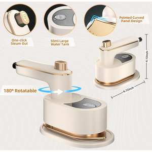 Plancha Eléctrica Portátil Mini con Salida de Vapor Continua y Placa de Acero Inoxidable para el Hogar, Hotel y Viajes, para Doblar Ropa - Product Image 1