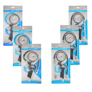 Inflador de Neumáticos Portátil Profesional con Manómetro, para Autos, Motos y Bicicletas - Product Image 1