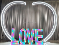 Furun usine conception cascade stand mariage signe de bienvenue LED lumière intérieure fontaine événement toile de fond décoration