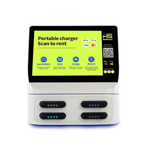 Gabinete de Alquiler de Baterías Portátiles Compartidas para Mesa, 4 Ranuras, Pantalla Táctil de 10.1 Pulgadas, Carga Rápida de 60W, Ultra Delgado, Kiosco de Alquiler de Cargadores de Teléfono con Escáner - Product Image 4