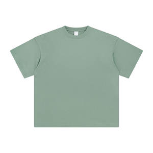 Vintage 190GSM hommes T-Shirt décontracté 100% coton haute qualité plaine teint léger surdimensionné col rond unisexe T-Shirt pour rétro Looks - Product Image 2