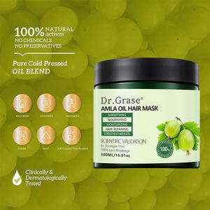 Fabricants de shampooing OEM, ensemble de soins capillaires à l'huile d'<span class=keywords><strong>amla</strong></span> biologique, sans sulfate, anti-frisottis, <span class=keywords><strong>masque</strong></span> capillaire lissant à l'<span class=keywords><strong>amla</strong></span> - Product Image 4