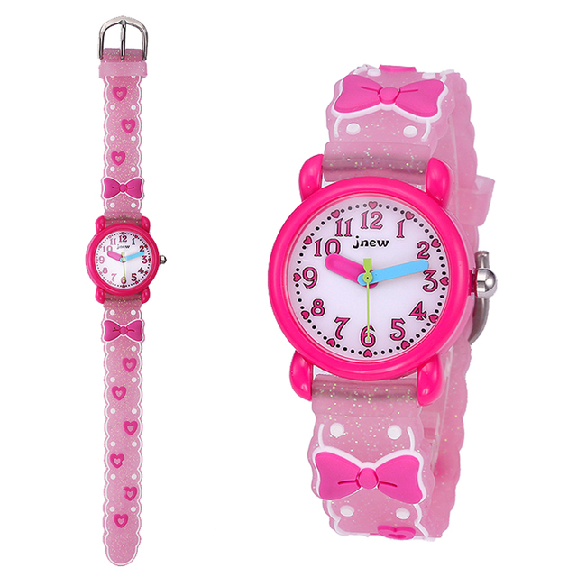 Custom Bow Pattern 3ATM Waterproof Girls Watch Stylish New Latest Children's Quartz Movement Fashion Cartoon Design