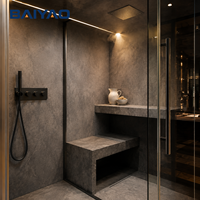 Salle de bain intégrée avec douche et sauna vapeur de style européen, avec dimensions et configuration personnalisées