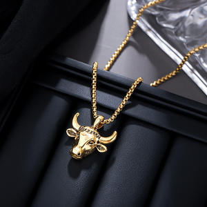 สิบสอง<span class=keywords><strong>ราศี</strong></span> - สร้อยคอรูป<span class=keywords><strong>วัว</strong></span> - สร้อยคอจี้แฟชั่นทันสมัยสำหรับผู้ชาย - สำหรับผู้หญิง - Product Image 5