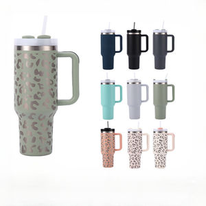 Vaso <span class=keywords><strong>de</strong></span> acero inoxidable personalizado con tapa y pajita, aislado al vacío para agua, té helado y café-Quencher H2.0 - Product Image 4