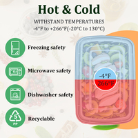 Haute qualité 1000Ml micro-ondes empilable à emporter boîtes alimentaires en plastique assiettes en plastique vaisselle jetable