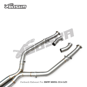 Silenciador de Escape Catback Personalizado con Válvula para M850/M850i LCI G14/G15/G16 4.4TT 2020-2024, Acero Inoxidable Boska con Acabado Pulido de 1.5mm - Product Image 2