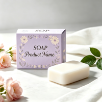 Boîtes d'emballage de savon personnalisées en papier de luxe, nouveau design, en matériau violet recyclable