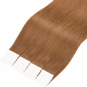 Extensioni di <span class=keywords><strong>Capelli</strong></span> Umani con Nastro Invisibile, 100% <span class=keywords><strong>Capelli</strong></span> Veri, Lisci, Castano Chiaro e Biondo, con Nastro Adesivo - Product Image 1