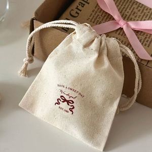 Factory OEM 100% Organic Cotton Dust <b>Pouch</b> Personalized Small Cotton <b>Drawstring</b> Bag - Product Image 2