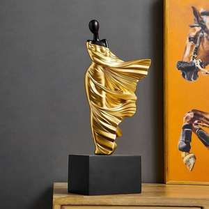 レジンクラフツドレス女性彫刻芸術的美しい人物像モダンデザイン22 CMリビングルーム装飾 - Product Image 4