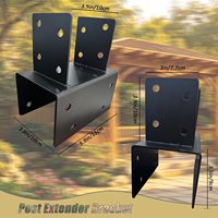 Kit de fixation pour pergola, connecteurs de poutres en métal DIY pour abris extérieurs, supports de base pour poteaux pour la fixation de poutres en bois