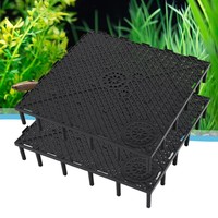 Pelat Filter Undergravel Akuarium Persegi, Partisi Plastik Food-Grade untuk Penempatan Pasir di Dasar
