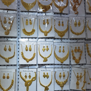 Tıknaz Dubai altın takılar <span class=keywords><strong>Set</strong></span> suudi arapça altın kolye küpe seti altın takı indirim - Product Image 4