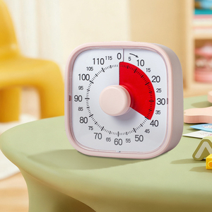 Minuteur de cuisine visuel pour l'apprentissage en classe, horloge d'alarme, gestion du temps, éducatif, en plastique, compte à rebours de 120 minutes, cadran coloré, piles AA - Product Image 5