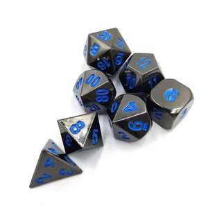 Juego de dados geométricos de aleación de zinc, galvanizados y pintados, de múltiples caras, para juegos de mesa - Product Image 2