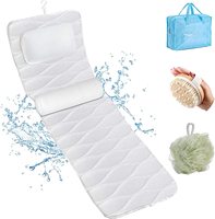 Coussin de bain spa de luxe 3D en maille aérée antidérapant écologique, coussin intégral avec ventouses, en polyester durable, taille personnalisée