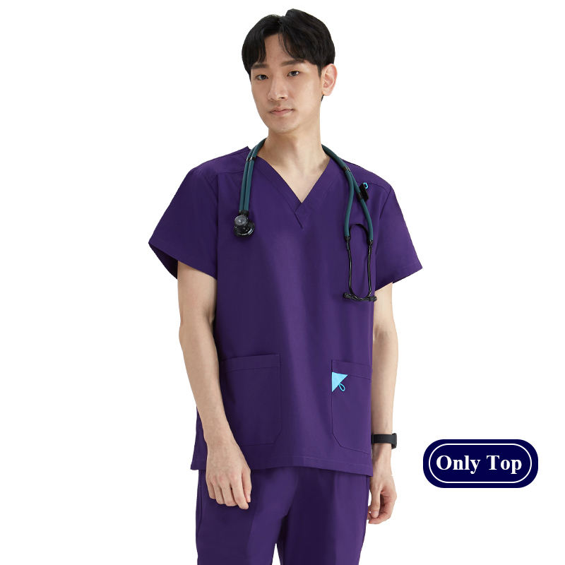 Top corto violeta cobalto para hombres