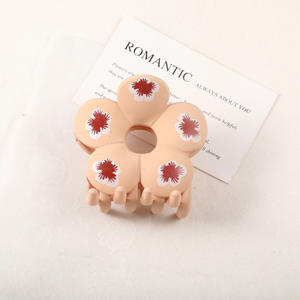 กิ๊บหนีบผมพลาสติกผิวมันวาวรูปดอกไม้ กิ๊บหนีบผมทรงฉลามขนาดใหญ่ แฟชั่นเก๋ไก๋ ของตกแต่งผม ขายส่ง - Product Image 5