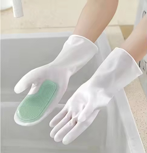 Gants de lavage de vaisselle magiques imperméables et antidérapants, brosse à vaisselle en silicone pour la maison - Product Image 1