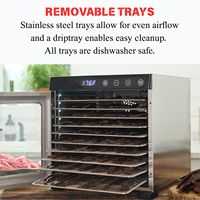 Déshydrateur alimentaire, déshydrateur alimentaire de grande capacité 800W, 10 plateaux, machine à sécher les aliments en acier inoxydable pour légumes, fruits, herbes, viande de bœuf