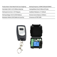 Interruptor de Control Remoto Inalámbrico de 433MHz, Receptor de Relé RF, Control LED con Código de Aprendizaje para Puerta de Garaje, Interruptor de Encendido