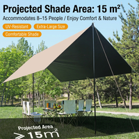 Abri solaire de camping portable, tente pliante, auvent extérieur, bâche imperméable, pare-soleil pour pique-nique, plage