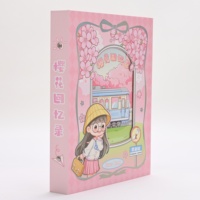 Livre de souvenirs pour camarades de classe, couverture rigide rose, classeur à six anneaux, journal d'amitié illustré, souvenir, annuaire scolaire, cadeau pour enfants et adolescents