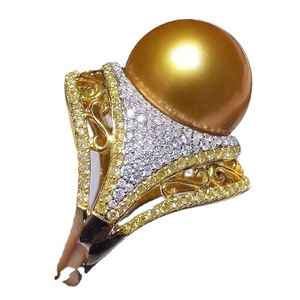 Anneau en argent S925, accessoire DIY, support vide avec perle ronde de 11-13 mm, incrustation tendance, placage rhodium, 1984 - Product Image 5