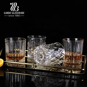 Nhà Máy Giá Tốt Nhất Với Cốc Thủy Tinh Whisky Đáy Nặng Bán Chạy Bộ Đồ Ăn Thủy Tinh Đá Bộ 6 Chiếc Cốc Whisky Uống Rượu Thiết Kế Mới