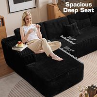 Canapé modulaire sectionnel en U compressé sans structure, en tissu, pour salon, villa et école - Vente en gros usine