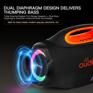 Altavoz DJ LED RGB Inalámbrico con Subwoofer, Alimentado por Batería, Entrada AUX, Resistente al Agua IPX4 <span class=keywords><strong>para</strong></span> Fiestas al Aire Libre - Product Image 5