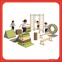 Kit d'exercices de saut en mousse souple pour enfants d'âge préscolaire, entraînement des capacités motrices, hauteur réglable, écologique, durable, antidérapant
