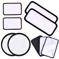Patchs vierges en gros, personnalisables en taille et forme, thermocollants, pour sublimation, badges, transfert thermique