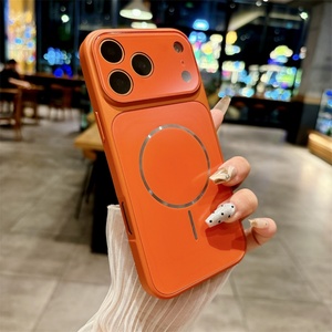 เคสโทรศัพท์มือถือแบบด้านสีดั้งเดิมสำหรับ iPhone 17 Pro Max 16 15 14 ป้องกันแรงกระแทกแบบแม่เหล็ก ฝาหลังทำจากกระจก PC - Product Image 5