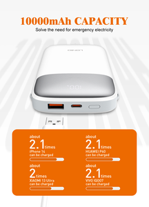 Banco de Energía LDNIO PQ19 de 10000 mAh con Cable <span class=keywords><strong>2</strong></span> <span class=keywords><strong>en</strong></span> <span class=keywords><strong>1</strong></span>, Banco de Energía Portátil con Cables Integrados, <span class=keywords><strong>Precio</strong></span> al por Mayor, <span class=keywords><strong>Mejor</strong></span> <span class=keywords><strong>Calidad</strong></span> - Product Image 4