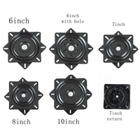 Support de platine tournante en acier robuste de 6,5 pouces, plaque pivotante à 360°, usage scolaire, salle à manger/cuisine, design moderne, épaisseur 2,0 mm